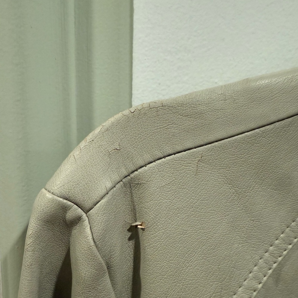 Beige Leather Jacket - image 5